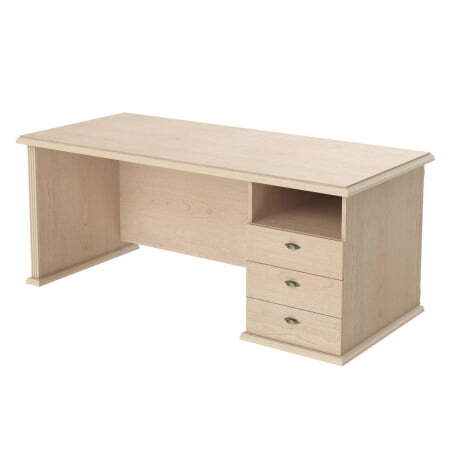 Стол руководителя однотумбовый (правый Raut RDT 188R 1800x800x750 (Бук тиара)