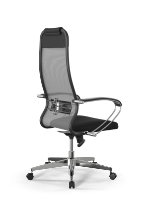 Кресло для руководителя Метта Sit 10 B1-111K - X2+UMF(X1) /Ub00/Wh00/K1cL(M09.B22.G18.W02) (Светло-серый | Черный)