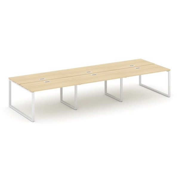Рабочая станция 2-х сторонняя SN-6O.DRS-064 (4740х1232х750) (Акация Лорка/Металл Белый)