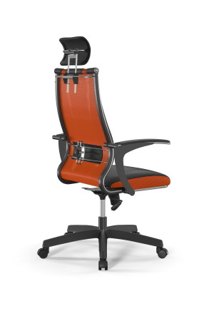 Кресло для руководителя Метта Sit 10 B2-160U - X2+Extra /Km39/Wm12/U0mL-b/H3mL-2D(M09.B02.G15.W01) (Черный | Оранжевый)