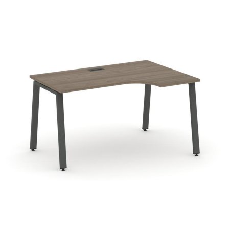 Стол рабочий эргономичный SN-6A.SPA-001(R) (1380х600/980х750) (Вяз Благородный/Металл Антрацит)