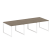 Переговорный стол 3 столешницы Metal System Style БО.ПРГ-3.1 3000x1235x750 (Дуб Наварра/Серый металл)