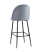 Стул барный Марсель велюр серый (Стул барный Марсель серый)