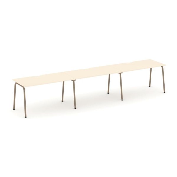 Рабочая станция 3 места ES.RS-3.3-VK (4140х730х750) (Сатин/Металл Латте)