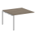 Проходной наборный элемент переговорного стола Metal System Style БП.ППРГ-2 1200x1235x750 (Дуб Наварра/Серый металл)