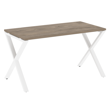 Стол рабочий VR.L-SRX-3.7 1380x720x750 (Тиквуд Темный/Белый металл)