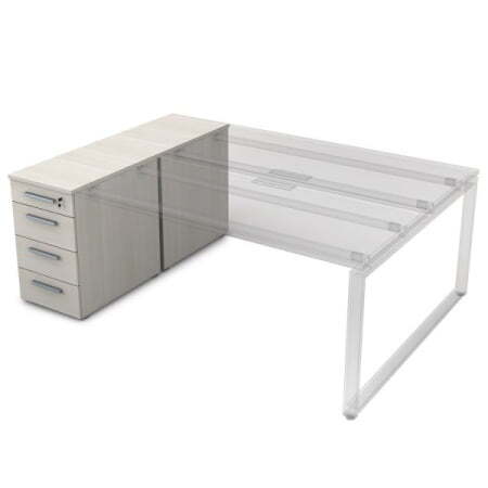 9ТП.012.1 Тумба с 4-мя ящиками (1635x450x750) (Ivory)