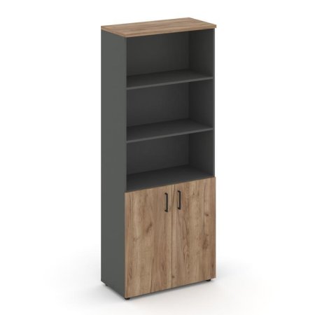 Шкаф высокий широкий SN.STS.E-101 (796х400х1982) (Антрацит/Дуб Табак)