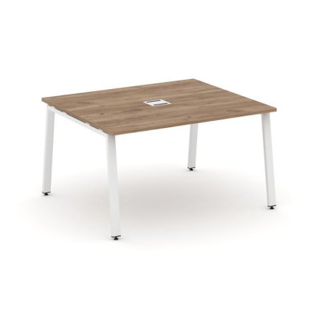 Стол переговорный SN-6A.SPRG-032 (1180х1180х750) (Дуб Табак/Металл Белый)