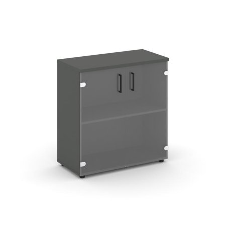 Шкаф низкий широкий SN.STS-302 (796х400х833) (Антрацит/Прозрачный)