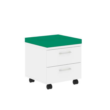 Тумба мобильная подушка зеленая Xten XMC-2D + XMC-2D-3 465x450x504 (Белый)