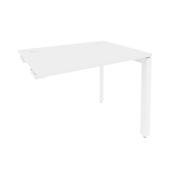 Стол-приставка на П-образном м/к к опорным элементам Onix O.MP-SPR-1.7 980x720x750 (Белый Бриллиант/Белый Металл)