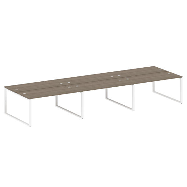 Рабочая станция Metal System Style БО.СМ-6.4 4800x1475x750 (Вяз/Белый металл)