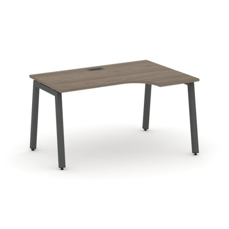 Стол рабочий эргономичный SN-5A.SPA-001(R) (1380х600/980х750) (Вяз Благородный/Металл Антрацит)