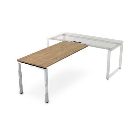 Брифинг-приставка Gloss НБП-П.009 1400x700x750 (TeakwoodХром)