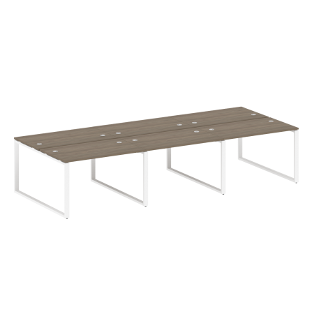 Рабочая станция Metal System Style БО.СМ-6.2 3600x1475x750 (Вяз/Белый металл)