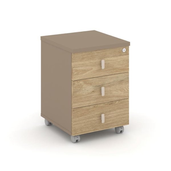 Тумба мобильная ES.ТМ-3 (432х460х611) (Латте/Тиквуд Светлый)