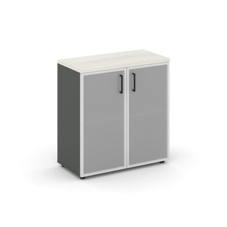 Шкаф низкий широкий SN.STS-303 (796х400х833) (Антрацит/Дуб Наварра/Сатин)