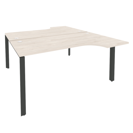 Рабочая станция на П-образном м/к Onix O.MP-D.SA-1 1580x1995x750 (Денвер Светлый/Черный металл)