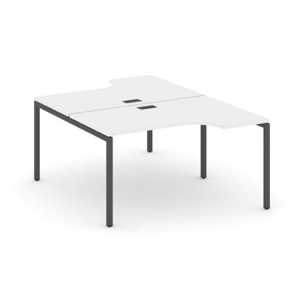 Рабочая станция эргономичная SN-4P.DRPA-001 (1380х1232/1992х750) (Белый/Металл Антрацит)
