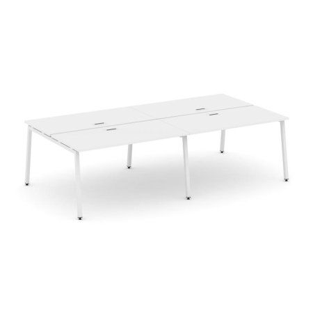 Рабочая станция 2-х сторонняя SN-4A.DRS-032 (2360х1232х750) (Белый/Металл Белый)