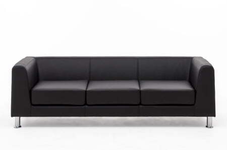 EVA Диван 3-местный (ЧЕРНЫЙ/КОЖА)