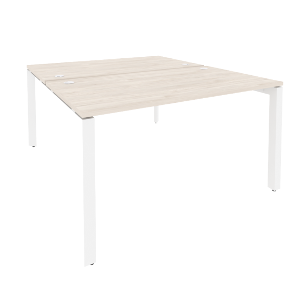 Рабочая станция на П-образном м/к Onix O.MP-D.RS-2.3.8 1380x1635x750 (Денвер Светлый/Белый Металл)