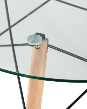 Стол DSW D80 стеклянный (Стол обеденный DSW стеклянный)