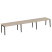Стол переговорный на деревянных опорах Onix Wood OW.PRG-3.4 4740x980x750 (Тиквуд Светлый/Дуб Темный)
