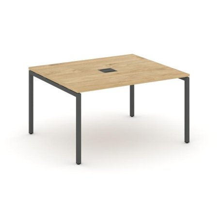 Стол переговорный SN-4P.SPRG-033 (1380х1180х750) (Тиквуд Светлый/Металл Антрацит)