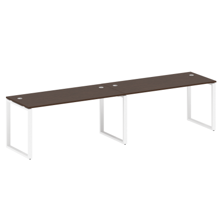 Рабочая станция Metal System Style БО.СМ-2.4 3200x720x750 (Венге Цаво/Белый металл)