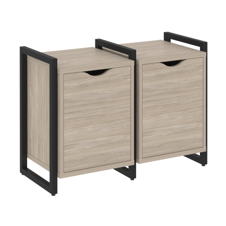 Тумба на регулируемых опорах наборная VR.L-TN-2.O 970x460x719 (Дуб Аттик/Черный металл)