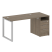 Рабочая станция Metal System Style БО.РС-СТП1.2 1612x750x750 (Дуб Наварра/Серый металл)
