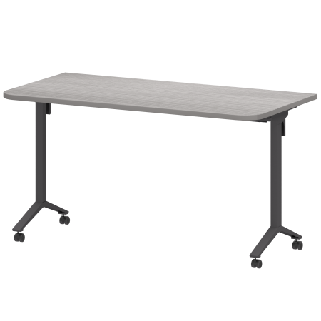 Стол мобильный складной радиусный Моби МБ25-140.70Р 1400x700x750 (Лиственница/Антрацит)
