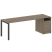 Рабочая станция с опорной тумбой Metal System Style БП.РС-СТП-1.5 2212x720x750 (Дуб Наварра/Серый металл)