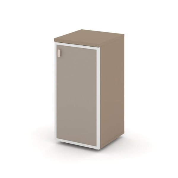 Шкаф низкий узкий правый ES.SU-3.2R (R) I (400х420х823) (Латте/Лакобель umbra)