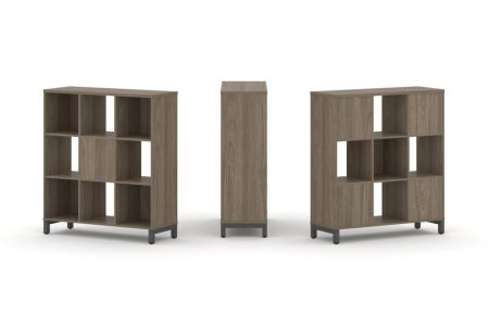 Набор стеллажа 2-х сторонний, 3 яруса SN.NSD-331 (1121х400х1248) (Вяз Благородный/Металл Антрацит)