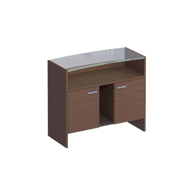 Барная стойка в дереве и коже ISixty 150BAR 1300x600x1100 (Кожа коричневая)