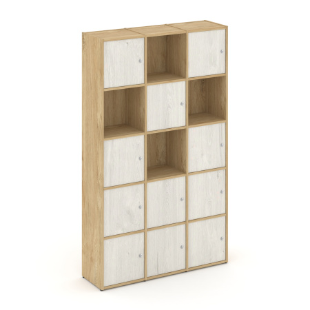 Стеллаж Locker Plus LK.K-009 1188x350x1983 (Тиквуд Светлый | Дуб Наварра)