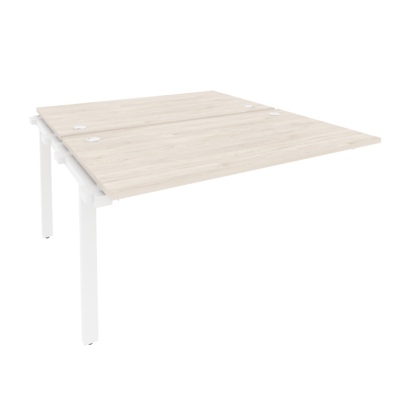 Наборный элемент рабочей станции на м/к Onix O.M-2.NRS-3.8 1380x1635x750 (Денвер Светлый/Белый Металл)