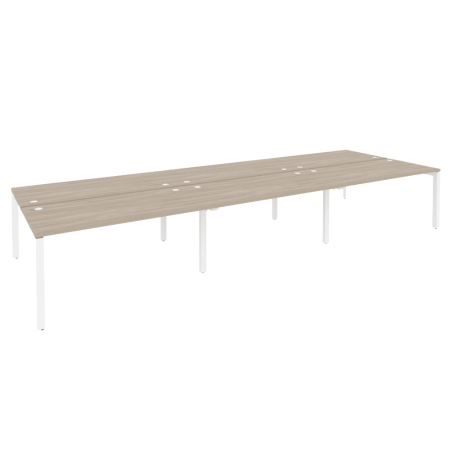Рабочая станция на П-образном м/к Onix O.MP-D.RS-6.4.8 4740x1635x750 (Дуб Аттик/Белый Металл)