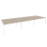 Рабочая станция на П-образном м/к Onix O.MP-D.RS-6.4.8 4740x1635x750 (Тиквуд Темный/Белый Металл)