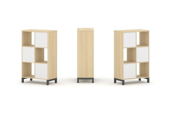 Набор стеллажа 1 сторонний, 3 яруса SN.NS-321 (754х400х1248) (Акация Лорка/Белый/Металл Антрацит)