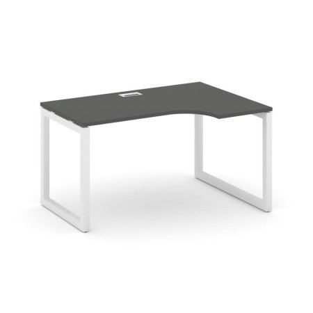 Стол рабочий эргономичный SN-5O.SPA-012(R) (1580х700/980х750) (Антрацит/Металл Белый)