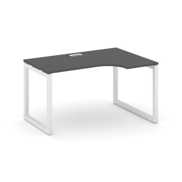Стол рабочий эргономичный SN-5O.SPA-001(R) (1380х600/980х750) (Антрацит/Металл Белый)