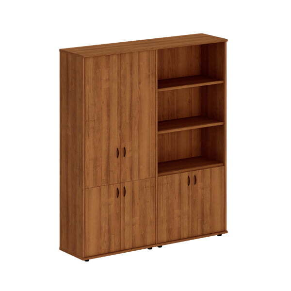 Шкаф комбинированный высокий (закрытый + полузакрытый) Престиж Исп.51 1750x460x2030 (Темный орех)