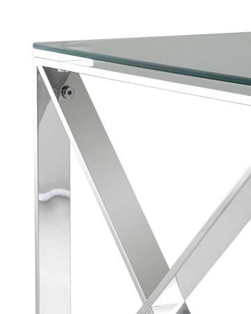 Журнальный стол 55*55 КРОСС серебро (Журнальный стол Кросс серебристый)