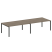 Переговорный стол 2 столешницы Metal System Style БП.ПРГ-2.5 3600x1235x750 (Дуб Наварра/Серый металл)