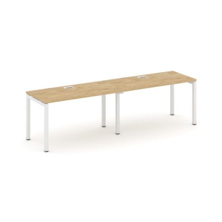 Рабочая станция 1 сторонняя SN-5P.ORS-014 (3160х700х750) (Тиквуд Светлый/Металл Белый)