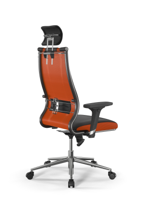 Кресло для руководителя Метта Sit 10 B2-160D - X2+Extra /Km39/Wm12/D02P/H3mL-2D(M09.B23.G18.W01) (Черный | Оранжевый)